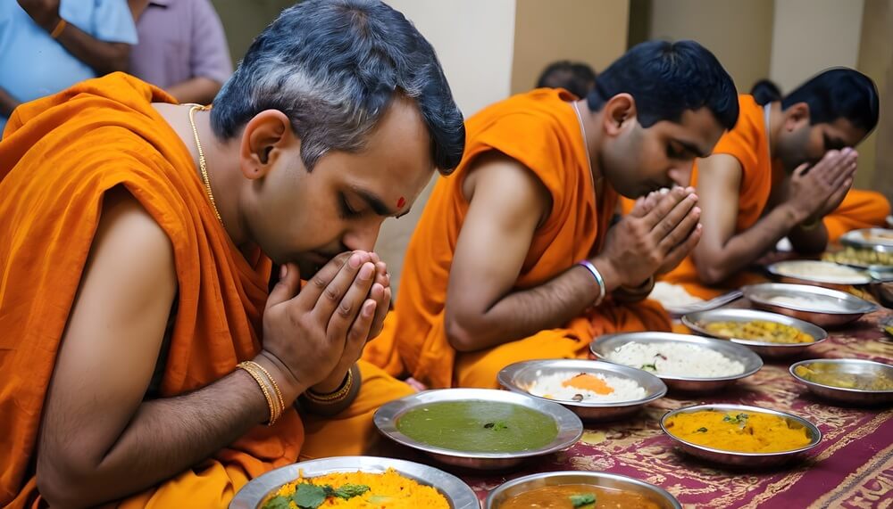 naivedya - praying before eating