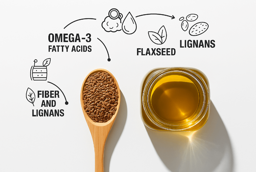 Ground flax seeds and their nutritional breakdown