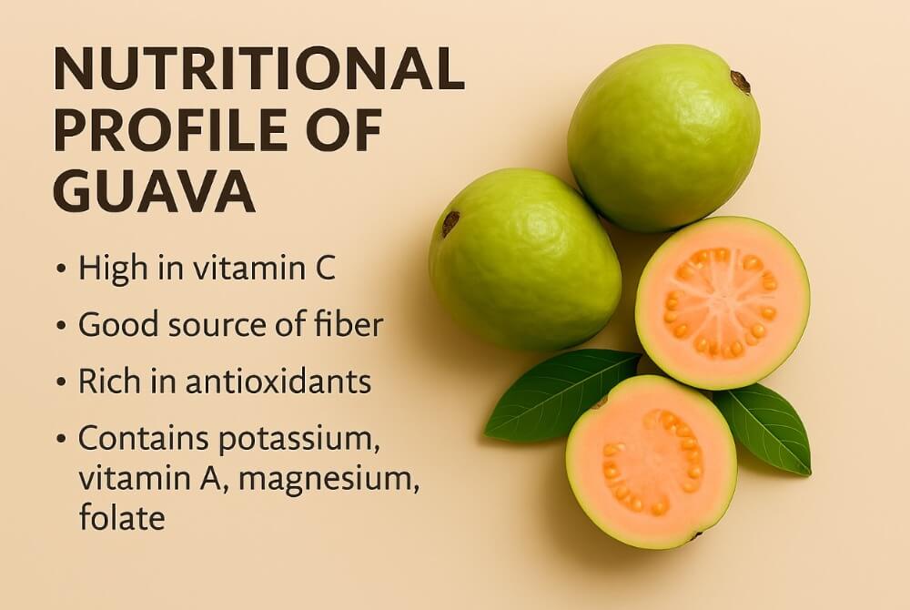 Guava nutrition facts vitamin C, fiber