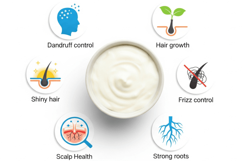 curd for dandruff