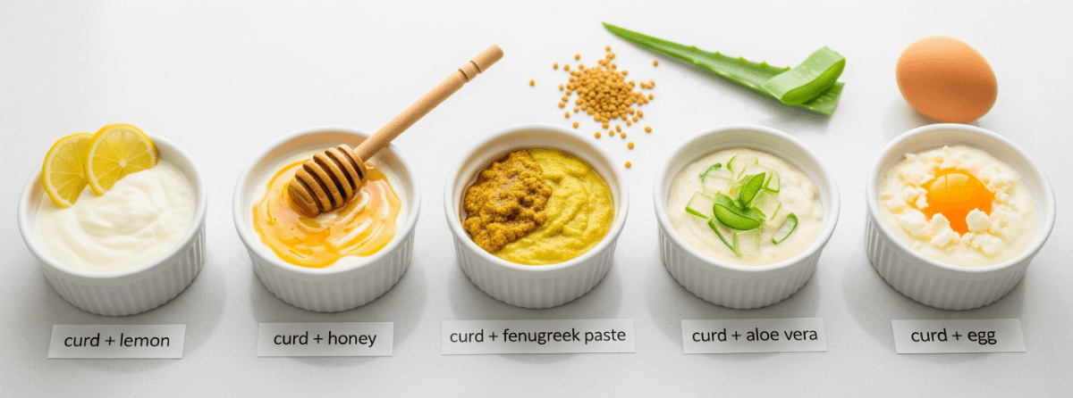 homemade curd hair treatment