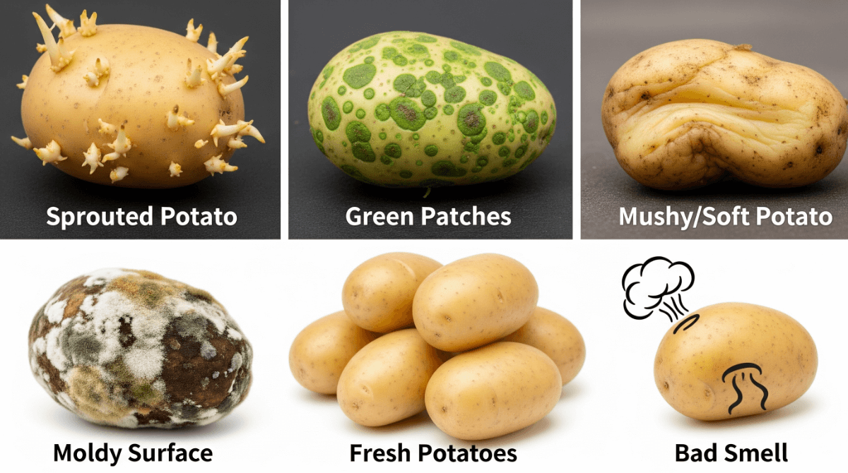 potato spoilage signs