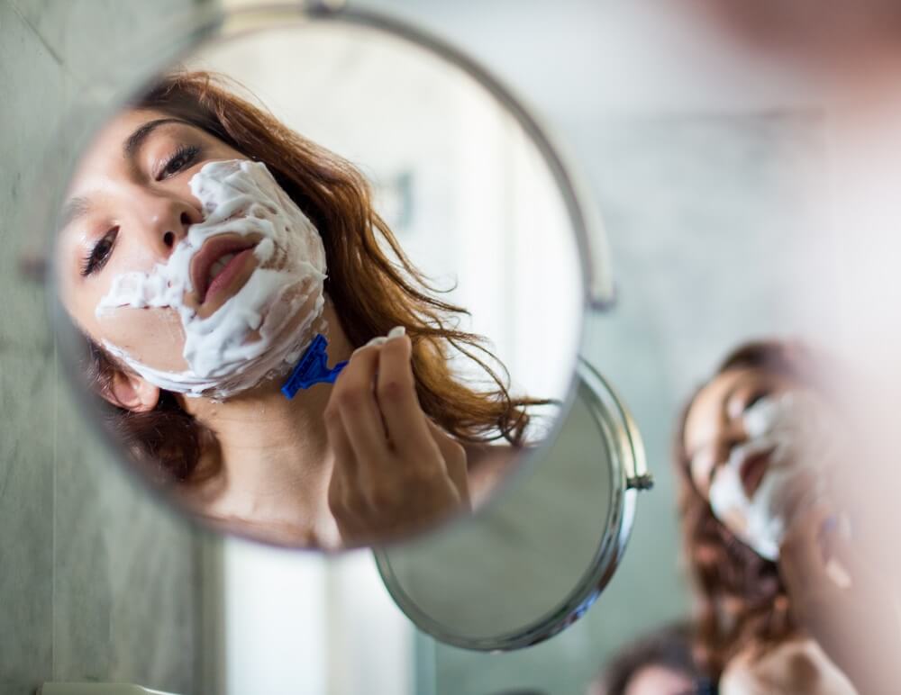 face shaving for women