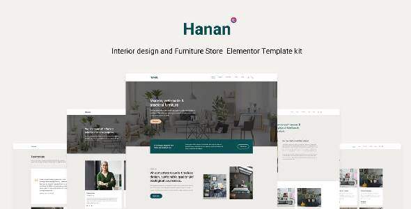 Hanan – Interior Design & Furniture Store Elementor Template kit